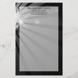 Silver Gnistra Disco Boll Party Brevpapper
