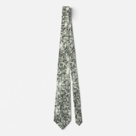 Silver Gnistra Disco Sequin Neck Tie Slips