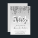 Silver Gnistra Glitter 30års födelsedag Party Inbjudningar<br><div class="desc">Inbjudan till partiet Silver Gnistra och Glitter Ombre Girly Födelsedagsfest 30års födelsedag. Denna moderna 30-årsinbjudan är perfekt för den moderna och elegant Gnistran Glitter Girly Party att tittar fira i stil. Kontakta designern om du vill matcha anpassade objekt.</div>