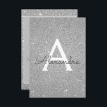 Silver Gnistra Glitter 40:e födelsedag Party Inbjudningar<br><div class="desc">Luxury Silver Gnistra Glitter Girly Födelsedagsfest Monogram Namn och första 40:e födelsedagsinbjudan. Denna 40-dagarsinbjudan är perfekt för Silver Gnistra Glitter Girly Party att tittar fira i Silver.</div>