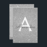 Silver Gnistra Glitter 40:e födelsedag Party Inbjudningar<br><div class="desc">Luxury Silver Gnistra Glitter Girly Födelsedagsfest Monogram Namn och första 40:e födelsedagsinbjudan. Denna 40-dagarsinbjudan är perfekt för Silver Gnistra Glitter Girly Party att tittar fira i Silver.</div>