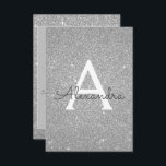 Silver Gnistra Glitter 50:e Födelsedagsfesten Inbjudningar<br><div class="desc">Silver Gnistra Glitter Girly Födelsedagsfest Monogram Namn och initial 50 Födelsedagsfest inbjudan. Denna 50-årsinbjudan är perfekt för Gnistran Glitter Girly Party att tittar fira i Stil. Anpassade matchande produkter kan på begäran skapas av Designer.</div>