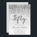 Silver Gnistra Glitter 50:e Födelsedagsfesten Inbjudningar<br><div class="desc">Silver Gnistra och Glitter Ombre Girly Födelsedagsfest 50 Födelsedagsfest inbjudan. Denna moderna 50-årsinbjudan är perfekt för glam- och lyxfesten Gnistra Glitter Girly Party tittar fira i stil. Kontakta designern om du vill matcha anpassade objekt.</div>