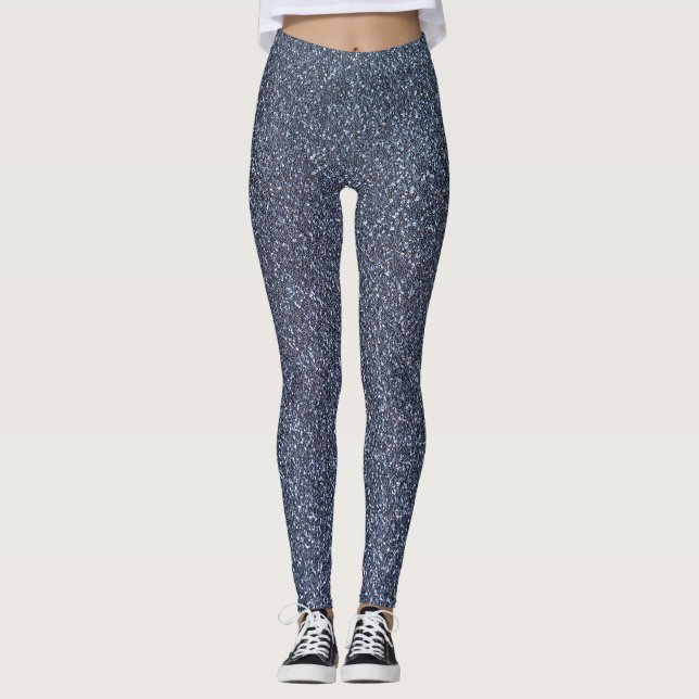 Silver Gnistra Glitter Leggings (Framsida)
