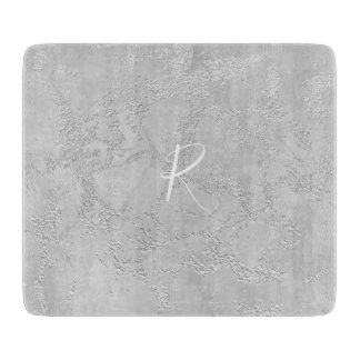 Silver Gnistra Glitter Marble Monogram