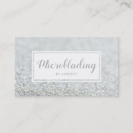 Silver Gnistra Glitter Mikroblader Visitkort