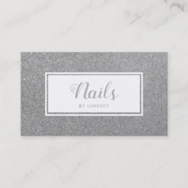 Silver Gnistra Glitter Nail Artist Visitkort