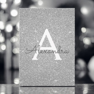 Silver Gnistra Glitter Sweet sixteen Inbjudningar