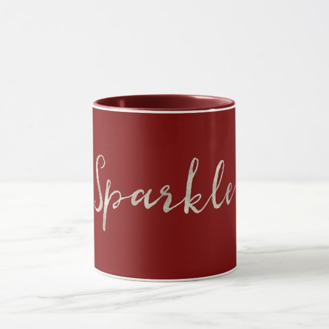 Silver Gnistra Red Burgundy Mugg (Center)
