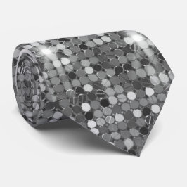 Silver Gnistra Sequin Disco Glam Neck Tie Slips