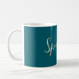 Silver Gnistra Teal Grönt Kaffemugg
