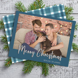 Silver God jul Bubble Brev Play Blue Julkort