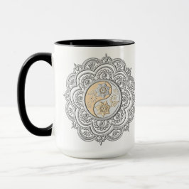 Silver & Gold Mandala Mugg