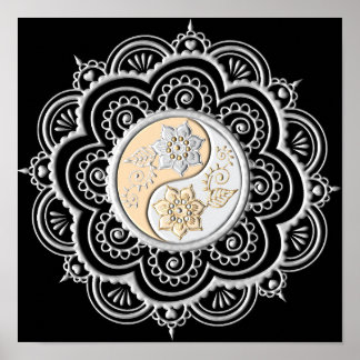 Silver & Gold Mandala Poster