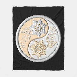Silver & Gold Yin Yang Fleecefilt