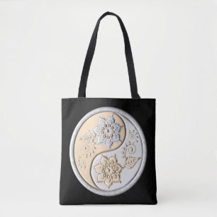 Silver & Gold Yin Yang Tygkasse