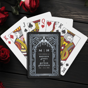 Silver Gothic Vampire Cathedral Wedding Favor Casinokort
