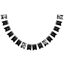 Silver Gott nytt år Vimplar