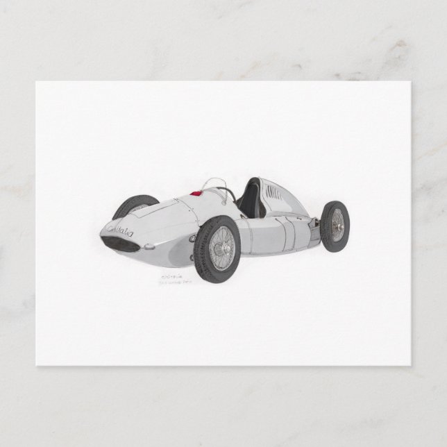 Silver GP Racer Vykort (Framsida)