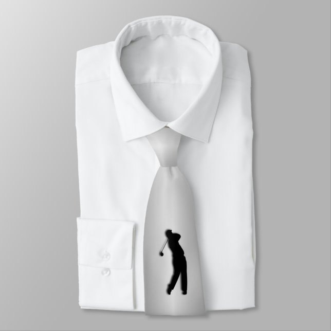 Silver/grå GolfnackeTie Slips (Bunden)