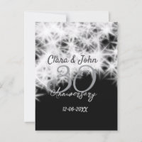 Silver grå svart 30-års bröllopsjubileum glitter