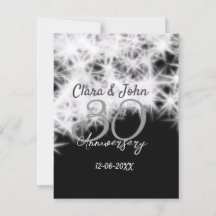 Silver grå svart 30-års bröllopsjubileum glitter