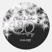 Silver grå svart 30-årsjubileum glitter