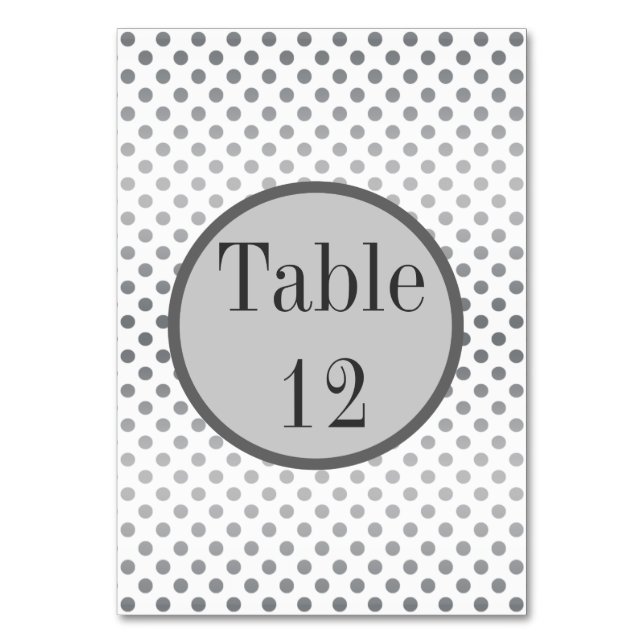 Silver Gradient Polka dots av Shirley Taylor Bordsnummer (Framsidan)