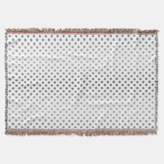 Silver Gradient Polka dots av Shirley Taylor Filt (Framsidan)