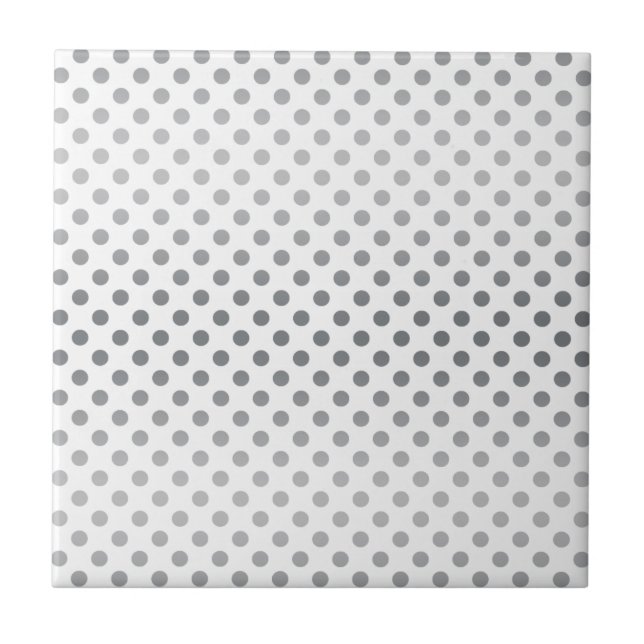 Silver Gradient Polka dots av Shirley Taylor Kakelplatta (Framsidan)