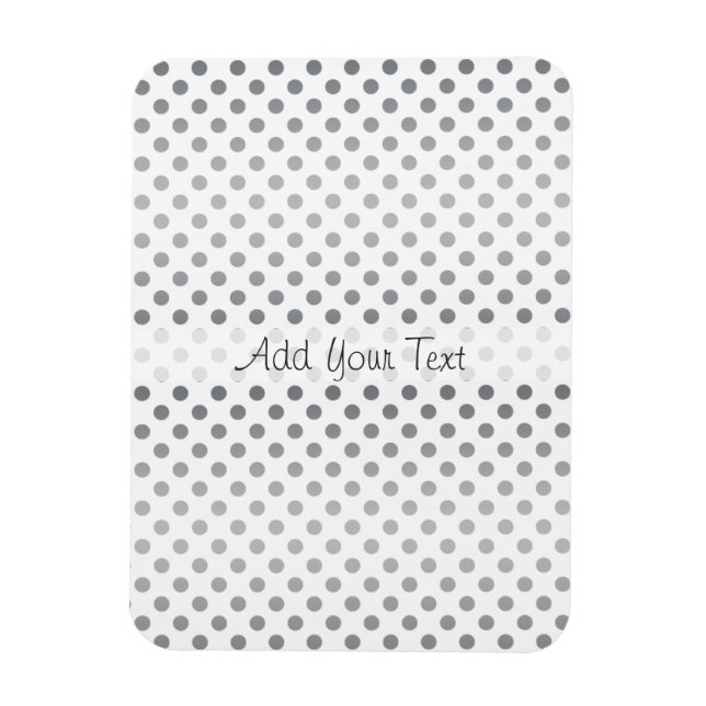 Silver Gradient Polka dots av Shirley Taylor Magnet (Vertikal)