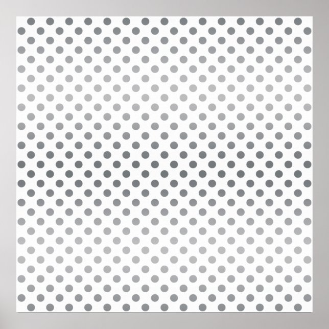 Silver Gradient Polka dots av Shirley Taylor Poster (Framsidan)
