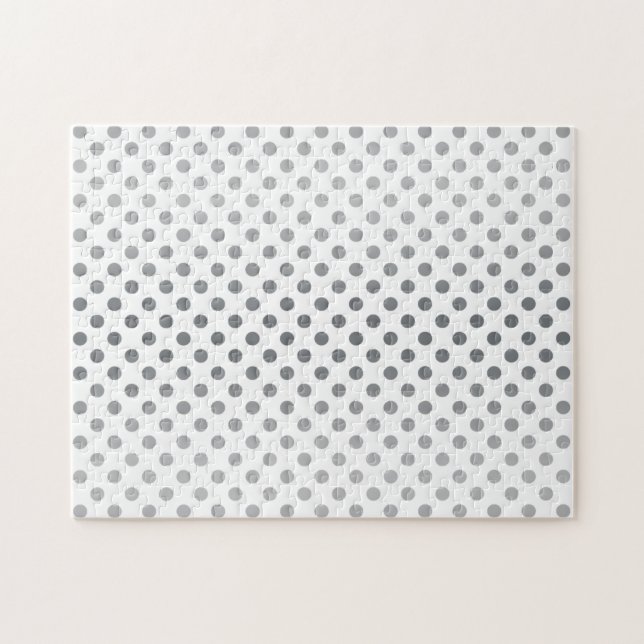 Silver Gradient Polka dots av Shirley Taylor Pussel (Horisontell)