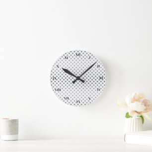 Silver Gradient Polka dots av Shirley Taylor Rund Klocka