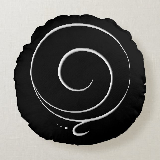 Silver Gratitude  Rund Kudde (Framsidan)