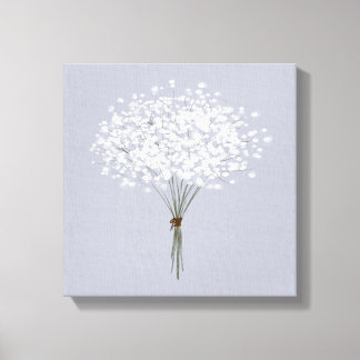 Silver Grått-bakgrund, en Blommigt Bouquet Canvastryck