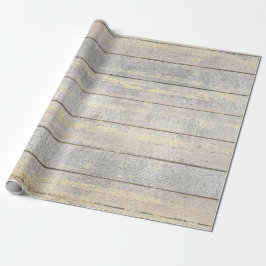 Silver Grått Beach Champaign Guld Wood Rustic Presentpapper