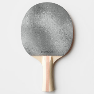 Silver grått-besprutningsglas struktur pingisracket