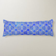 Silver Grått Blue Dancing Scrolls Mönster