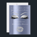 Silver Grått Blue Läppar Glitter Möhippa Sweet 16: Inbjudningar<br><div class="desc">FlorenceK-designsamling för Delisha</div>