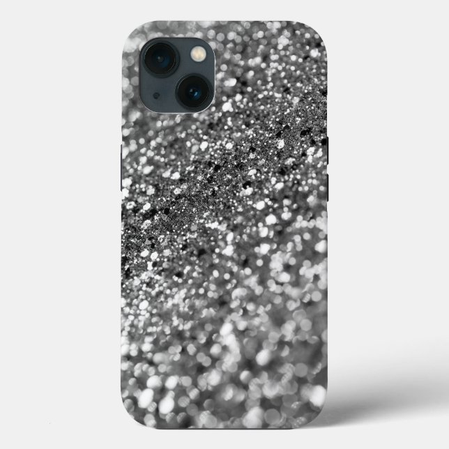 Silver Grått Bokeh Glitter #1 (Faux Glitter) #deco (Baksida)
