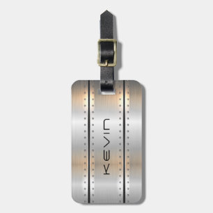 Silver-grått-borstad aluminiumgeometrisk utformnin bagagebricka