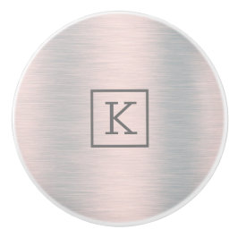 Silver-grått-borstat aluminiumutseende knopp