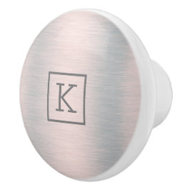Silver-grått-borstat aluminiumutseende knopp