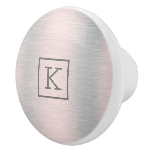 Silver-grått-borstat aluminiumutseende knopp