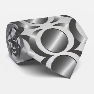 Silver Grått Circle Metallic look Träd Skirts Slips