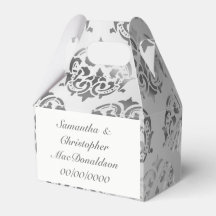 Silver grått-dammsugmönstret bröllop