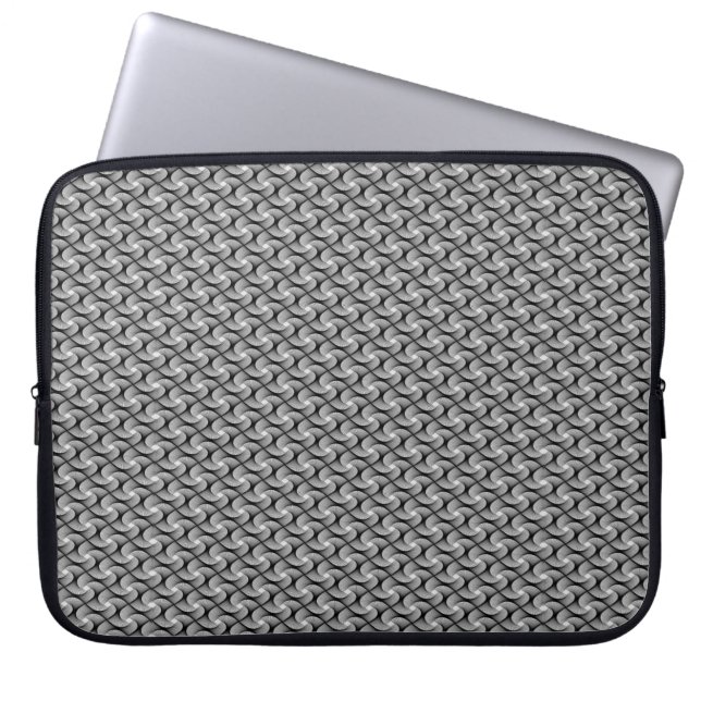 Silver Grått Decorative Laptop sleeve (Framsidan)