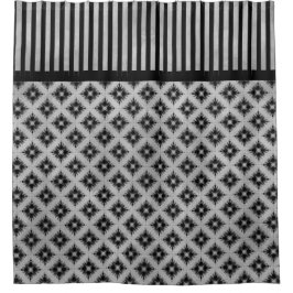 Silver Grått-diamanter och Rand Mönster