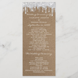 Silver Grått Drips-händelseprogram Formal Kraft Program